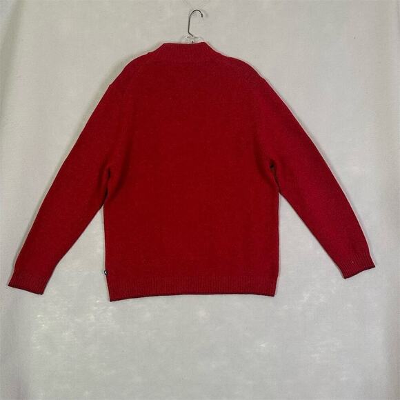 Tommy Bahama Marino Wool Sweater Men’s Sz XL Red High Neck Pullover 1/4 Zip - Picture 2 of 13